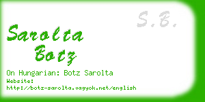 sarolta botz business card